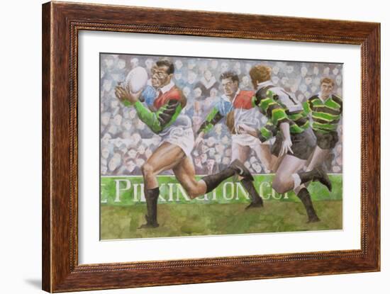 Rugby Match: Harlequins v Northampton, 1992-Gareth Lloyd Ball-Framed Giclee Print