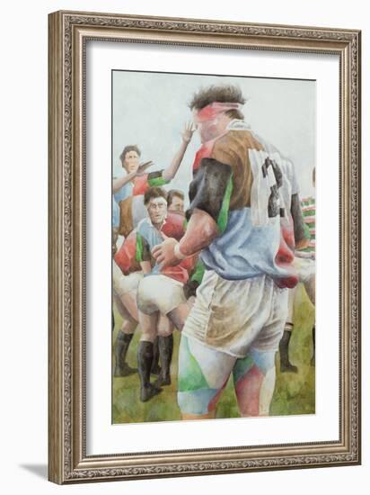 Rugby Match: Harlequins v Northampton, Brian Moore at the Line Out, 1992-Gareth Lloyd Ball-Framed Giclee Print