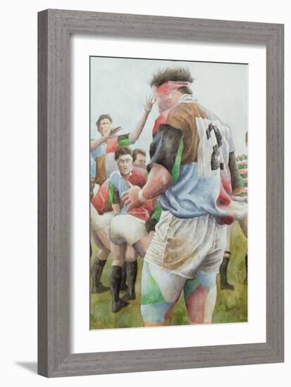 Rugby Match: Harlequins v Northampton, Brian Moore at the Line Out, 1992-Gareth Lloyd Ball-Framed Giclee Print