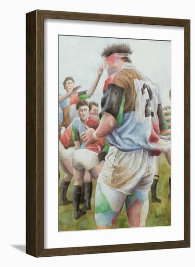 Rugby Match: Harlequins v Northampton, Brian Moore at the Line Out, 1992-Gareth Lloyd Ball-Framed Giclee Print