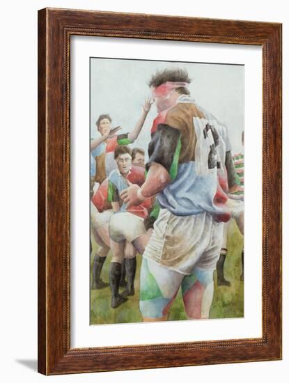 Rugby Match: Harlequins v Northampton, Brian Moore at the Line Out, 1992-Gareth Lloyd Ball-Framed Giclee Print