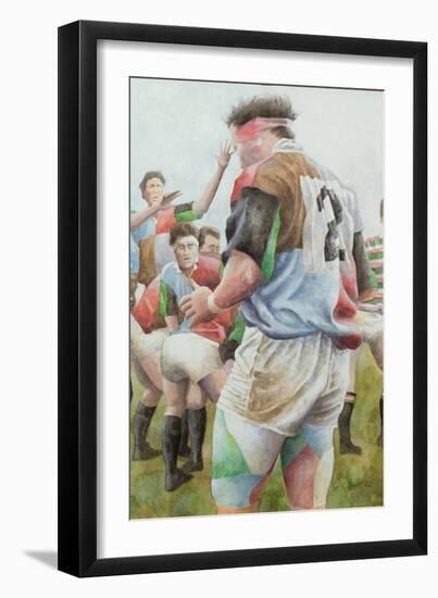 Rugby Match: Harlequins v Northampton, Brian Moore at the Line Out, 1992-Gareth Lloyd Ball-Framed Giclee Print