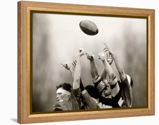 Rugby Player in Action, Paris, France-null-Framed Premier Image Canvas