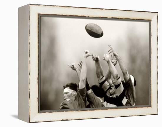 Rugby Player in Action, Paris, France-null-Framed Premier Image Canvas