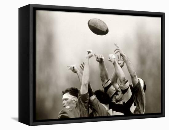 Rugby Player in Action, Paris, France-null-Framed Premier Image Canvas