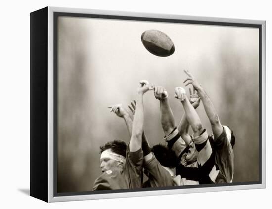 Rugby Player in Action, Paris, France-null-Framed Premier Image Canvas