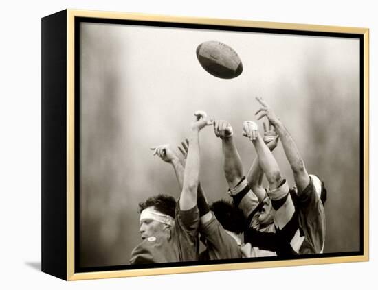 Rugby Player in Action, Paris, France-null-Framed Premier Image Canvas
