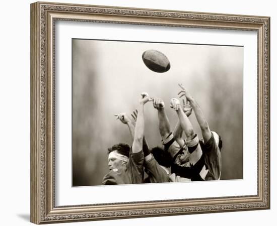 Rugby Player in Action, Paris, France-null-Framed Photographic Print