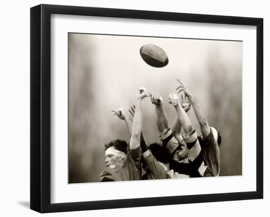 Rugby Player in Action, Paris, France-null-Framed Photographic Print