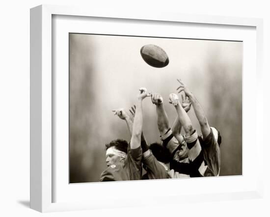 Rugby Player in Action, Paris, France-null-Framed Photographic Print