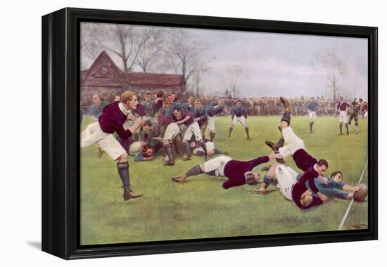 Rugby Try Scored 1897-Ernest Prater-Framed Premier Image Canvas