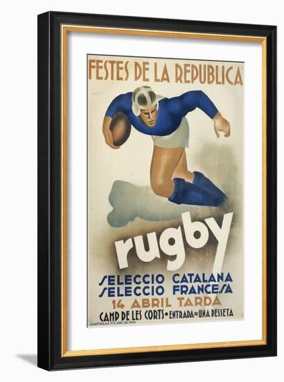 Rugby-null-Framed Giclee Print