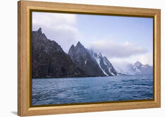 Rugged coastline of Elephant Island, South Shetland Islands, Antarctica, Polar Regions-Michael Runkel-Framed Premier Image Canvas