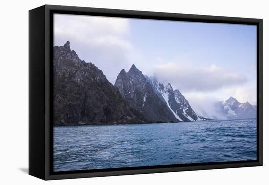 Rugged coastline of Elephant Island, South Shetland Islands, Antarctica, Polar Regions-Michael Runkel-Framed Premier Image Canvas