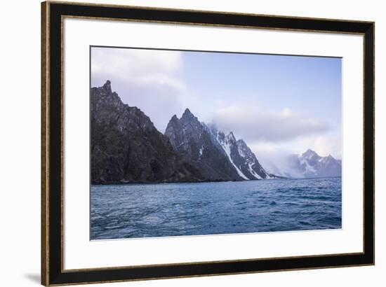 Rugged coastline of Elephant Island, South Shetland Islands, Antarctica, Polar Regions-Michael Runkel-Framed Photographic Print