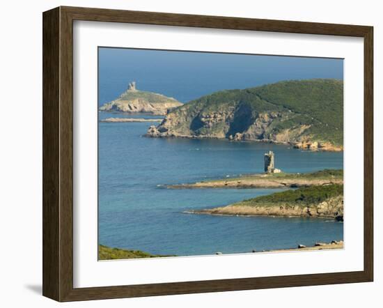 Rugged Coastline of Northern Corsica, Genoese Towers, Cap Corse, Corsica, France-Trish Drury-Framed Photographic Print
