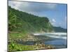 Rugged Coastline with Black Laval Sand Beach, Dominica, Windward Islands, West Indies, Caribbean-Murray Louise-Mounted Photographic Print