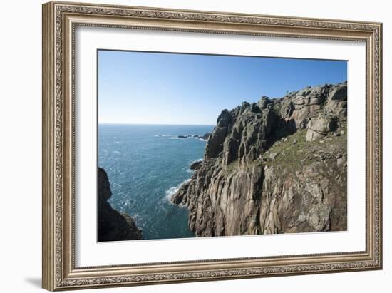 Rugged Cornish coastline near Land's End, westernmost part of British Isles, Cornwall, England-Alex Treadway-Framed Photographic Print