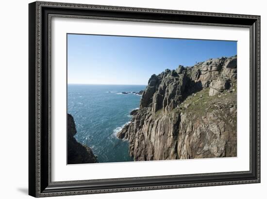 Rugged Cornish coastline near Land's End, westernmost part of British Isles, Cornwall, England-Alex Treadway-Framed Photographic Print