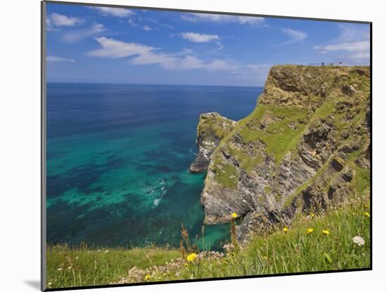 Rugged North Cornwall Coastline at Hell's Mouth Bay, Hudder Down, Cornwall, England-Neale Clark-Mounted Photographic Print