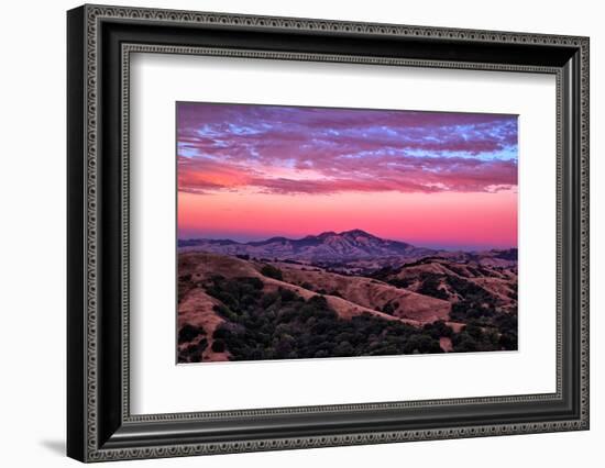 Rugged Red Skies Over Mount Diablo, Walnut Creek California-Vincent James-Framed Photographic Print