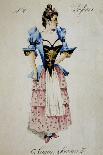 Costume Sketch for Role of Nedda, Colombina in Play Within Play, in Opera Pagliacci, 1892-Ruggero Leoncavallo-Framed Giclee Print