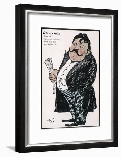 Ruggero Leoncavallo Italian Opera Composer Looking Rather Pleased with Himself-null-Framed Art Print