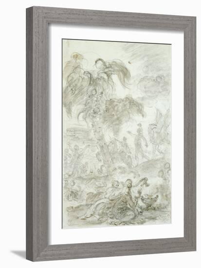 Ruggiero Arrives at the Threshold of Alcina's Palace-Jean-Honoré Fragonard-Framed Giclee Print
