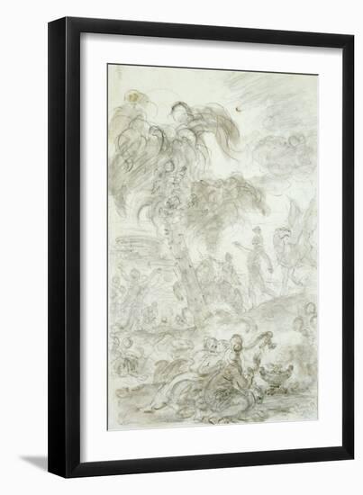 Ruggiero Arrives at the Threshold of Alcina's Palace-Jean-Honoré Fragonard-Framed Giclee Print