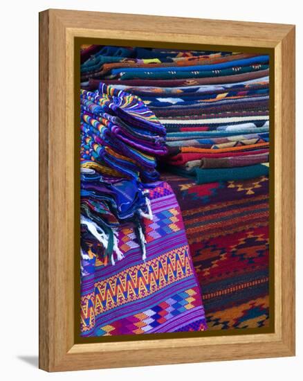 Rugs for Sale in Market, San Miguel De Allende, Mexico-Nancy Rotenberg-Framed Premier Image Canvas