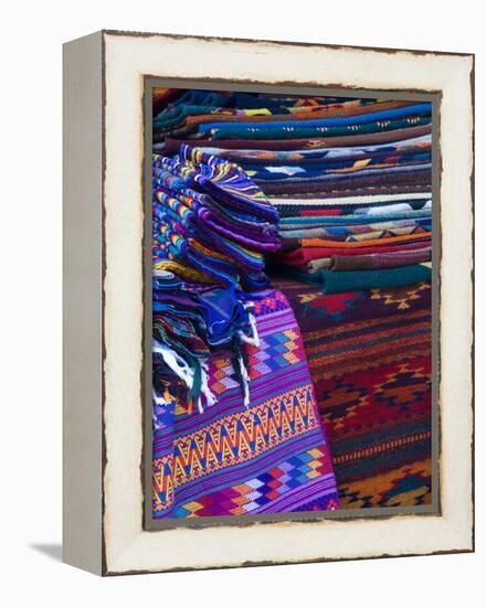 Rugs for Sale in Market, San Miguel De Allende, Mexico-Nancy Rotenberg-Framed Premier Image Canvas