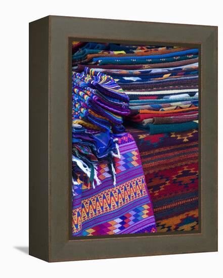 Rugs for Sale in Market, San Miguel De Allende, Mexico-Nancy Rotenberg-Framed Premier Image Canvas