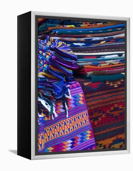 Rugs for Sale in Market, San Miguel De Allende, Mexico-Nancy Rotenberg-Framed Premier Image Canvas