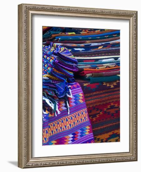 Rugs for Sale in Market, San Miguel De Allende, Mexico-Nancy Rotenberg-Framed Photographic Print