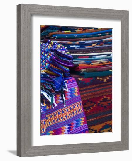 Rugs for Sale in Market, San Miguel De Allende, Mexico-Nancy Rotenberg-Framed Photographic Print