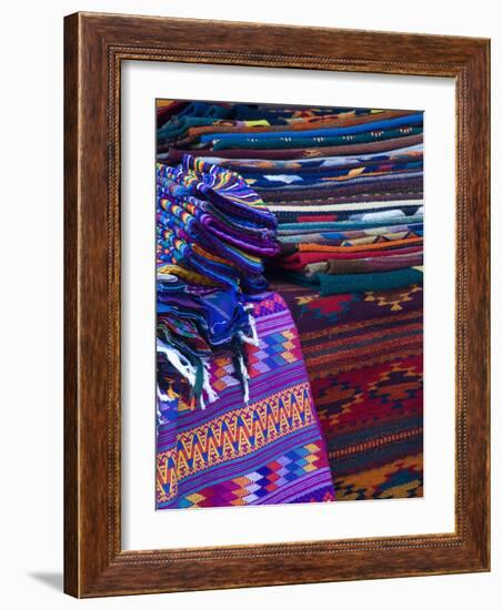 Rugs for Sale in Market, San Miguel De Allende, Mexico-Nancy Rotenberg-Framed Photographic Print