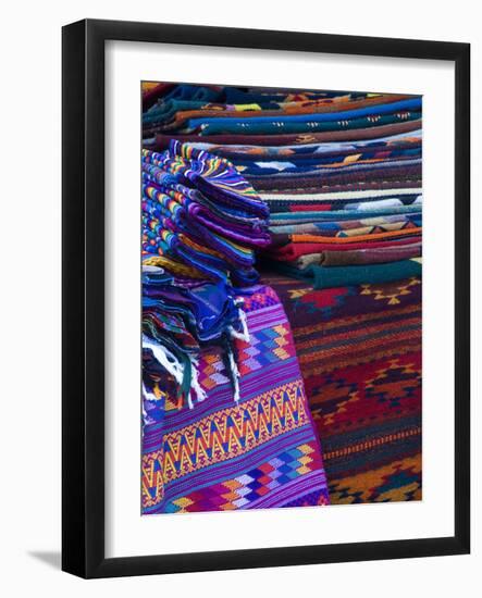 Rugs for Sale in Market, San Miguel De Allende, Mexico-Nancy Rotenberg-Framed Photographic Print