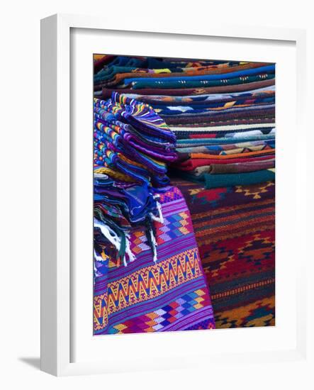 Rugs for Sale in Market, San Miguel De Allende, Mexico-Nancy Rotenberg-Framed Photographic Print