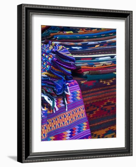 Rugs for Sale in Market, San Miguel De Allende, Mexico-Nancy Rotenberg-Framed Photographic Print