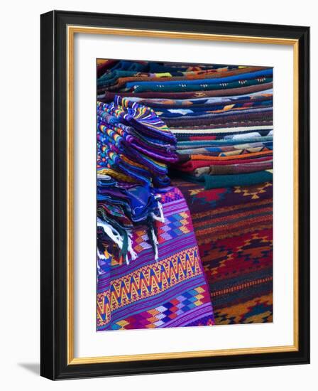 Rugs for Sale in Market, San Miguel De Allende, Mexico-Nancy Rotenberg-Framed Photographic Print