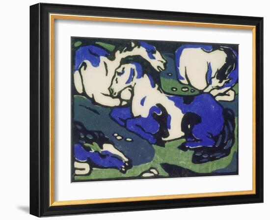 Ruhende Pferde-Franz Marc-Framed Giclee Print