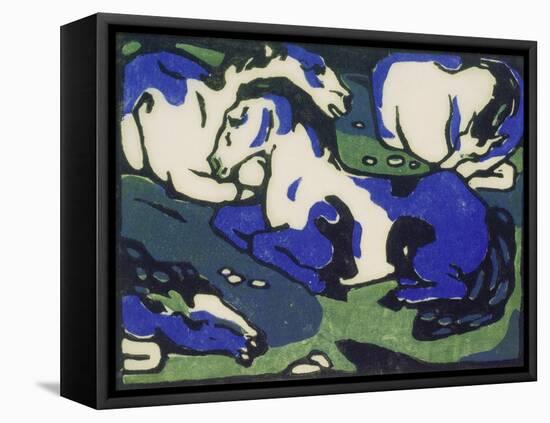 Ruhende Pferde-Franz Marc-Framed Premier Image Canvas