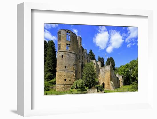 Ruin of Beaufort Castle in Beaufort, Canton of Echternach, Grand Duchy of Luxembourg, Europe-Hans-Peter Merten-Framed Photographic Print