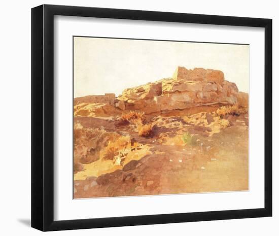 Ruin of Jericho of the Old Testament-Eugen Bracht-Framed Art Print