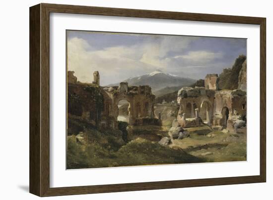 Ruine du théatre de Taormine (Sicile)-Achille Etna Michallon-Framed Giclee Print