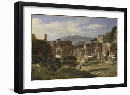 Ruine du théatre de Taormine (Sicile)-Achille Etna Michallon-Framed Giclee Print