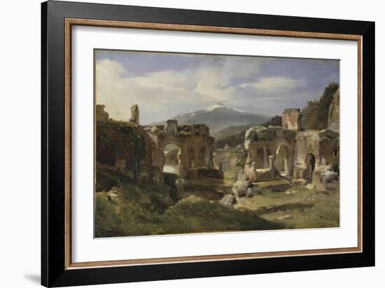 Ruine du théatre de Taormine (Sicile)-Achille Etna Michallon-Framed Giclee Print