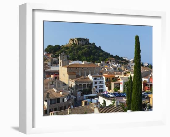 Ruined Castle Above Old Town, Begur, Costa Brava, Catalonia, Spain, Europe-Stuart Black-Framed Photographic Print