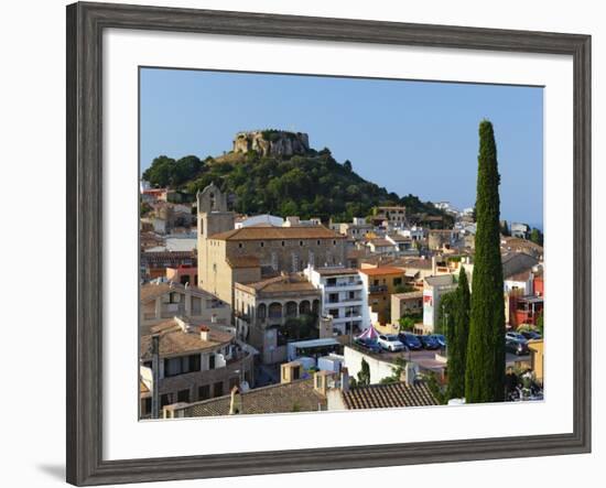 Ruined Castle Above Old Town, Begur, Costa Brava, Catalonia, Spain, Europe-Stuart Black-Framed Photographic Print