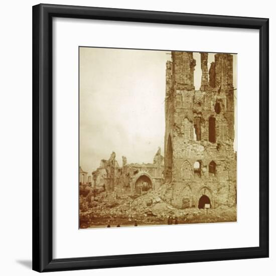 Ruined cathedral, Ypres, Flanders, Belgium, c1914-c1918-Unknown-Framed Photographic Print